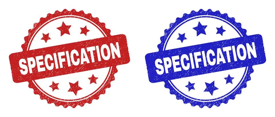 SPECIFICATION Rosette Stamp Seals Using Grunged Texture 스톡 일러스트