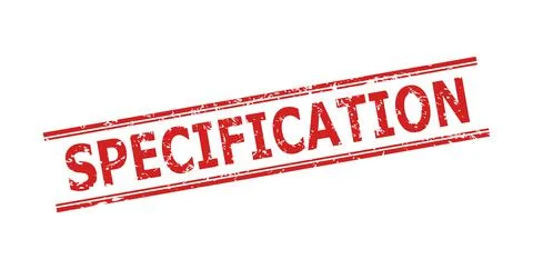 SPECIFICATION Stamp Seal with Rubber Texture and Double Parallel Lines Illustrazione stock