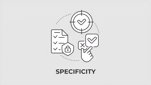 Specificity line concept icon animation Stock Footage 340576466