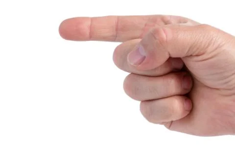 Specify direction hand Stock Photos