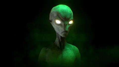 Specimen Alien with Glowing Eyes Video stock 265573496