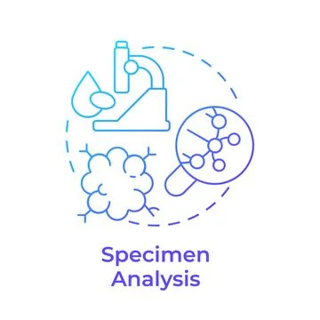 Specimen analysis blue gradient concept icon Stock-Illustration