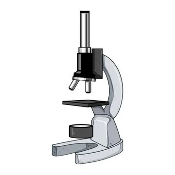 Specimen microscope cartoon vector illustration Illustrazione stock
