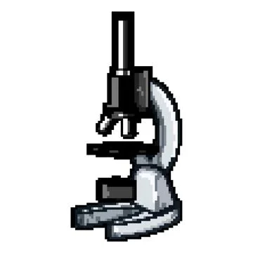 Specimen microscope pixel art vector illustration Stock Illustration