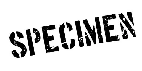 Specimen rubber stamp Stock Illustration