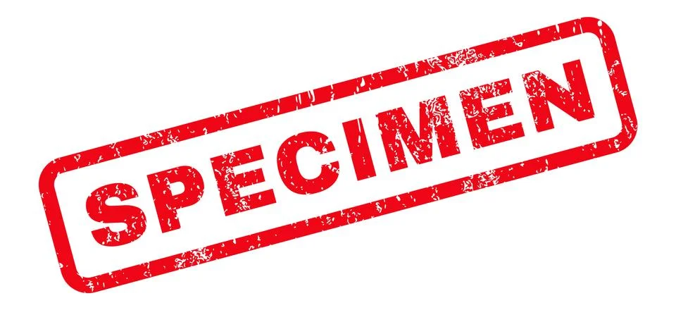 Specimen Rubber Stamp Stock Illustration