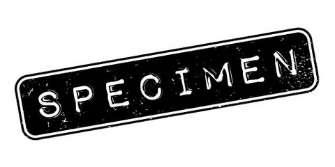 Specimen rubber stamp Stock Illustration