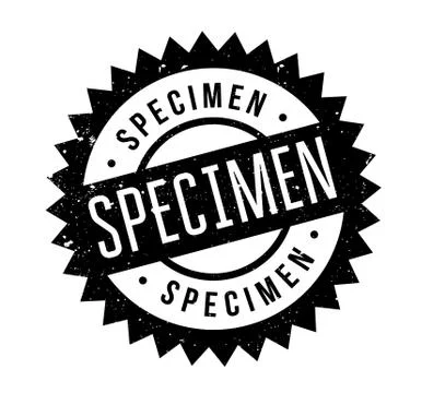 Specimen rubber stamp Stock Illustration