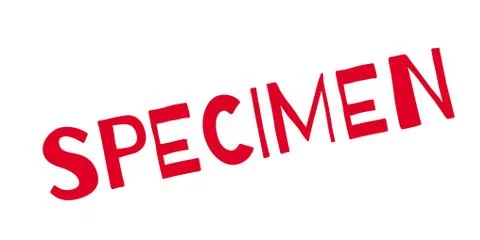 Specimen rubber stamp Stock Illustration