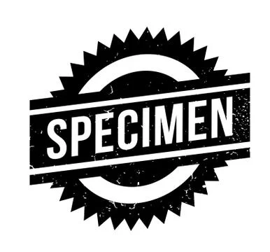 Specimen rubber stamp Stock Illustration