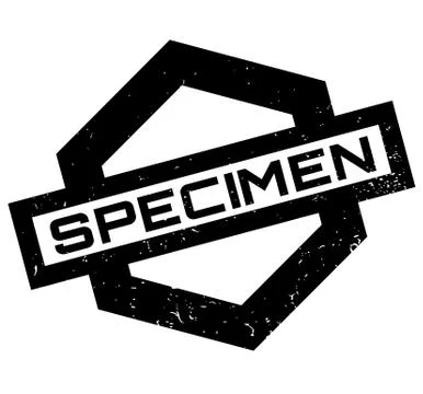 Specimen rubber stamp Stock Illustration