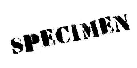 Specimen rubber stamp Stock Illustration