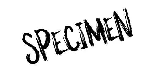 Specimen rubber stamp Stock Illustration