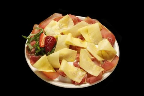Speck with pineapple slices Stock Photos