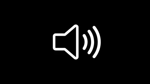 Specker sound wave animation volume audio conrol icon Stock Footage 330523507