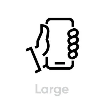 Specs tech large phone vector editable line icon. Simple pictogram isolated on 스톡 일러스트