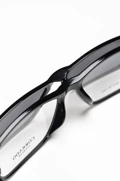 Spectacle frame lies on the table for optics 写真素材