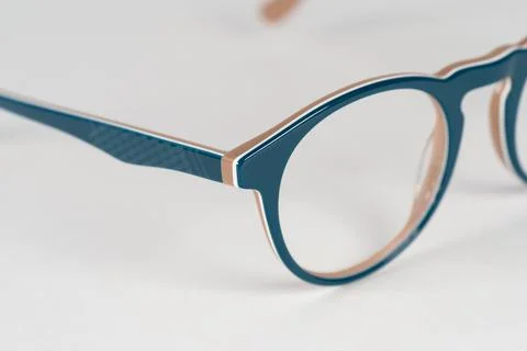 Spectacle frame lies on the table for optics 写真素材