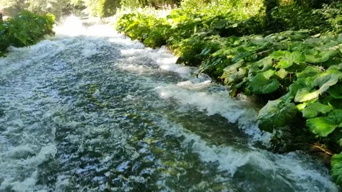 The spectacle of the Marmore Falls with the rapids Stock Footage 138374348