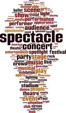 Spectacle word cloud Stock Illustration