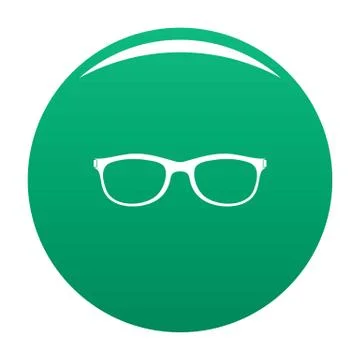 Spectacles with diopters icon vector green Illustrazione stock