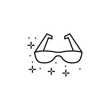 Spectacles equipment icon. Simple line, outline vector of mountaineering icons Stock Illustration