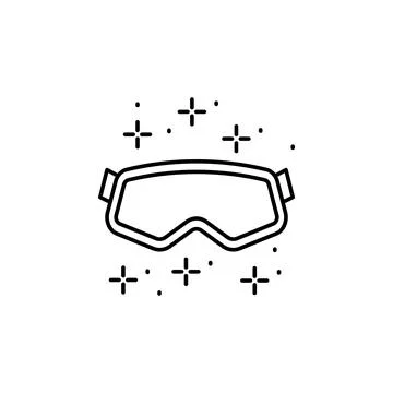 Spectacles equipment icon. Simple line, outline vector of mountaineering icons Stock Illustration