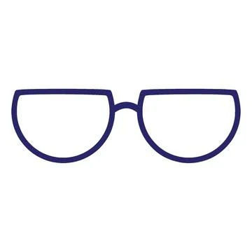 Spectacles graphic vector illustration Icon in bright neon color Stock Illustration