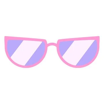 Spectacles graphic vector illustration Icon in bright neon color Stock Illustration