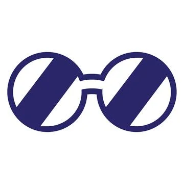 Spectacles graphic vector illustration icon in bright neon color Illustrazione stock