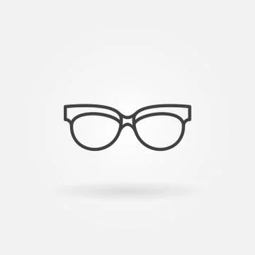 Spectacles linear icon. Vector sunglasses line sign Stock Illustration