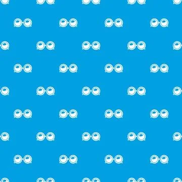 Spectacles pattern vector seamless blue Stock Illustration