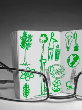 Spectacles, progress, concept Stock Photos