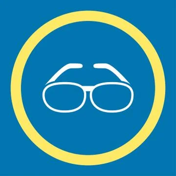 Spectacles Rounded Vector Icon Stock Illustration