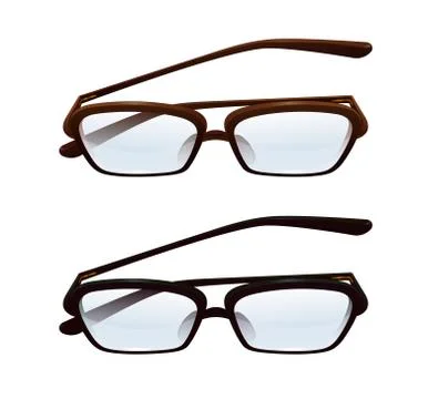 Spectacles with semitransparent lenses Stock Illustration