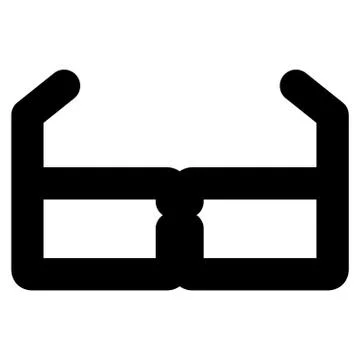 Spectacles Stroke Vector Icon Stock Illustration