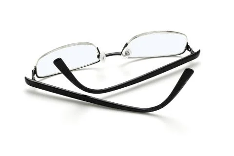 Spectacles on white Stock Photos