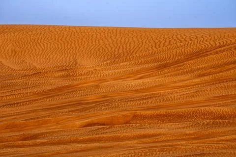 A spectacolor  view of Linear types of Desert sands dunes in Dubai deserts Foto stock