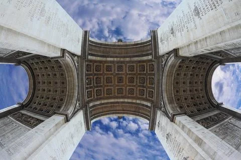 Spectacular angle Arc de Triomphe Spectacular angle Arc de Triomphe in Par... Stock-Fotos