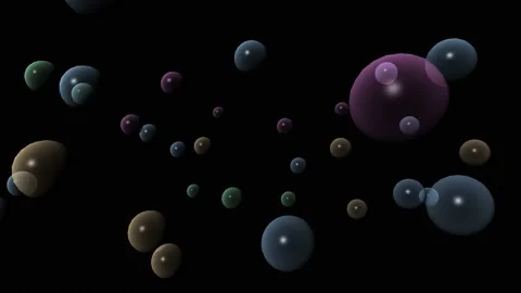 Spectacular animation of bubbles on a dark background. Stock Footage 166694784