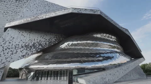 The Spectacular Architecture For The Paris Philharmonic Stock Footage 238007201
