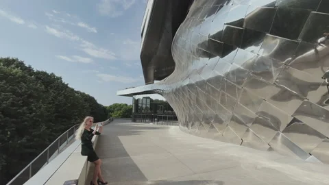 The Spectacular Architecture For The Paris Philharmonic Stock Footage 238007305