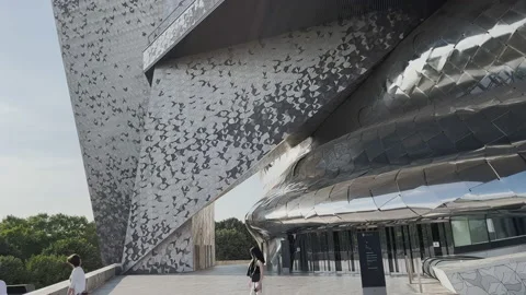 The Spectacular Architecture For The Paris Philharmonic Stock Footage 238007329