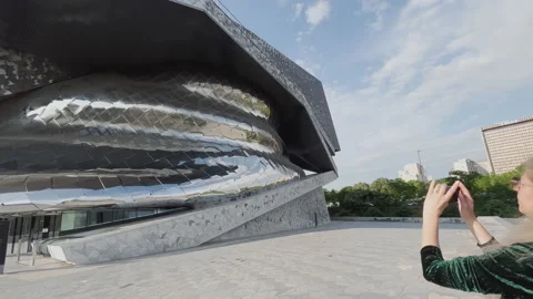The Spectacular Architecture For The Paris Philharmonic Stock Footage 238007332
