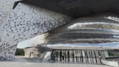 The Spectacular Architecture For The Paris Philharmonic Stock Footage 238007409