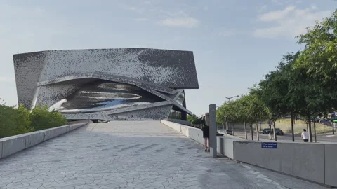The Spectacular Architecture For The Paris Philharmonic Stock Footage 238007458