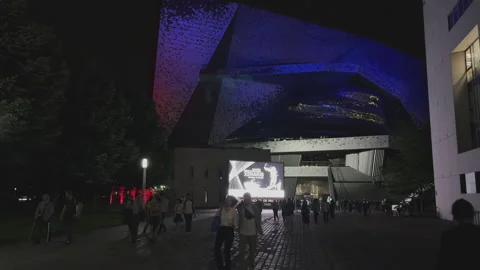 The Spectacular Architecture For The Paris Philharmonic Stock Footage 238007495