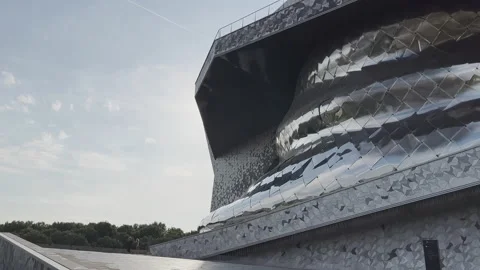 The Spectacular Architecture For The Paris Philharmonic Stock Footage 238007509