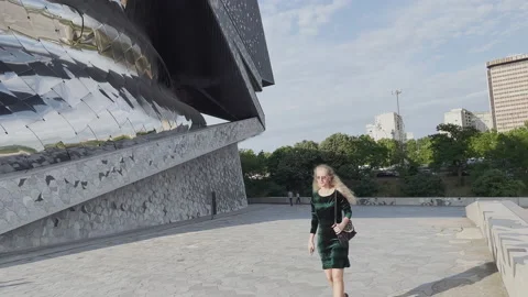 The Spectacular Architecture For The Paris Philharmonic Stock Footage 238007510