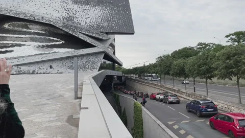 The Spectacular Architecture For The Paris Philharmonic Stock Footage 238007640